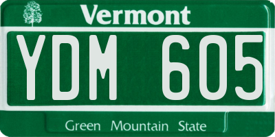 VT license plate YDM605