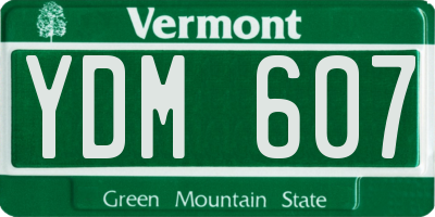 VT license plate YDM607