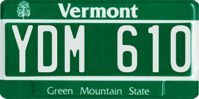 VT license plate YDM610