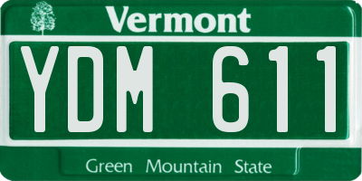 VT license plate YDM611
