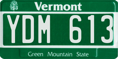 VT license plate YDM613