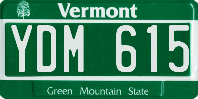 VT license plate YDM615