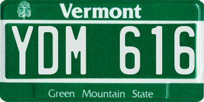 VT license plate YDM616