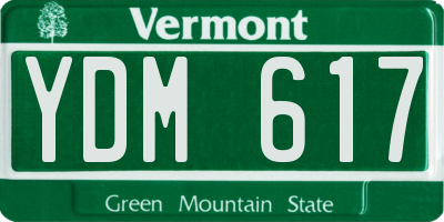 VT license plate YDM617
