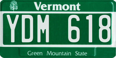 VT license plate YDM618