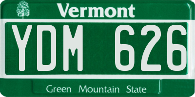 VT license plate YDM626