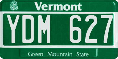 VT license plate YDM627