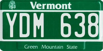 VT license plate YDM638