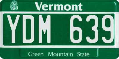 VT license plate YDM639