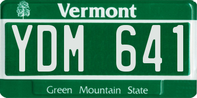 VT license plate YDM641