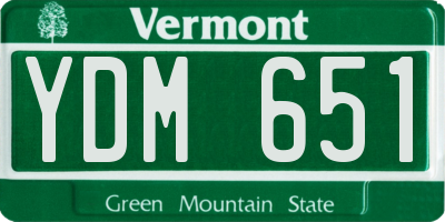 VT license plate YDM651
