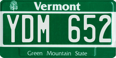 VT license plate YDM652