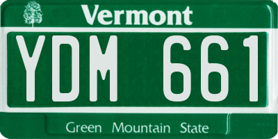 VT license plate YDM661