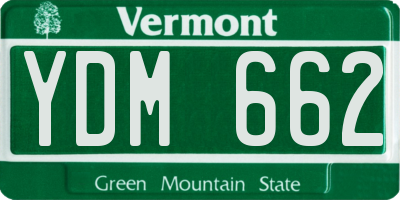 VT license plate YDM662