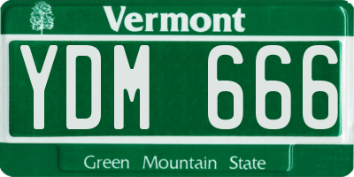 VT license plate YDM666