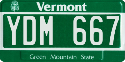 VT license plate YDM667