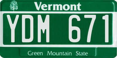 VT license plate YDM671