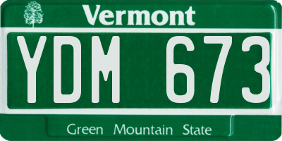 VT license plate YDM673