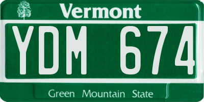 VT license plate YDM674