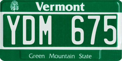 VT license plate YDM675