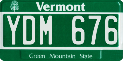 VT license plate YDM676