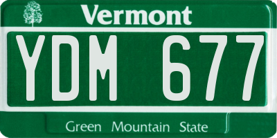 VT license plate YDM677