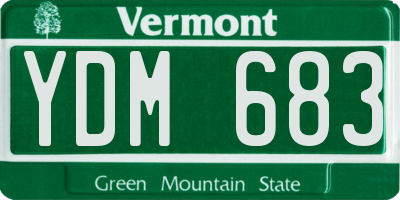 VT license plate YDM683