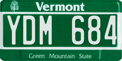 VT license plate YDM684
