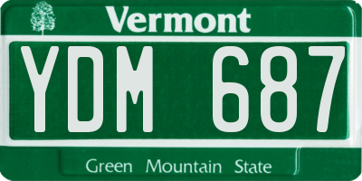 VT license plate YDM687