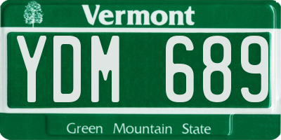 VT license plate YDM689