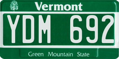 VT license plate YDM692