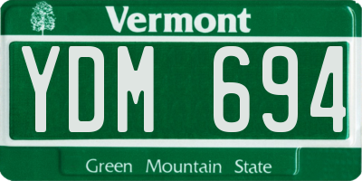 VT license plate YDM694