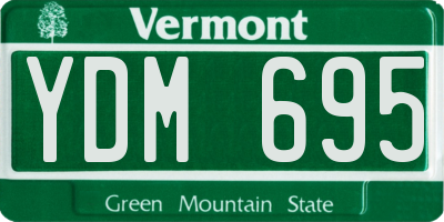 VT license plate YDM695