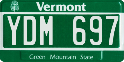 VT license plate YDM697