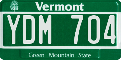 VT license plate YDM704