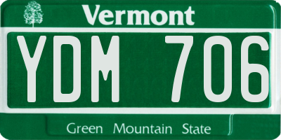VT license plate YDM706
