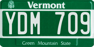 VT license plate YDM709