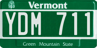 VT license plate YDM711