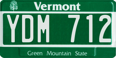 VT license plate YDM712