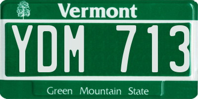 VT license plate YDM713