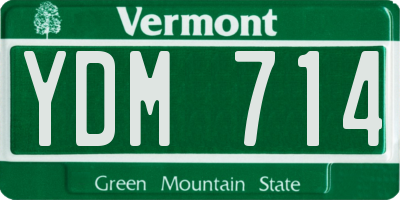 VT license plate YDM714