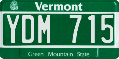VT license plate YDM715