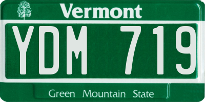 VT license plate YDM719