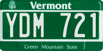 VT license plate YDM721
