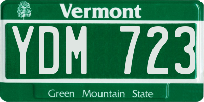 VT license plate YDM723