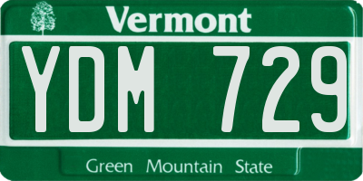 VT license plate YDM729