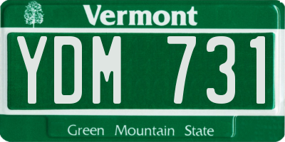 VT license plate YDM731
