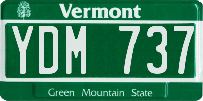 VT license plate YDM737