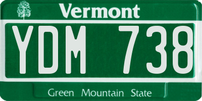 VT license plate YDM738