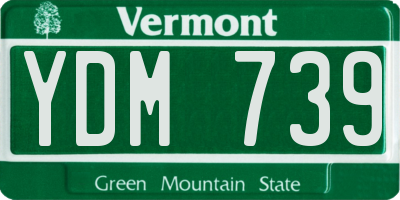 VT license plate YDM739